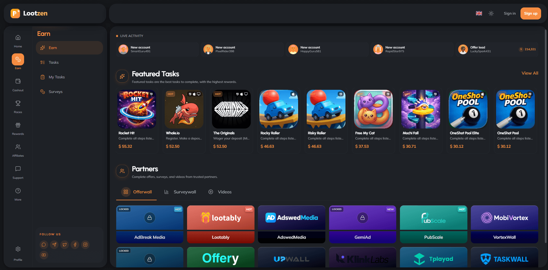 Lootzen — Rewards Platform